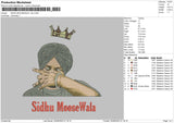 Sidhu Moosewala Embroidery File 4 size