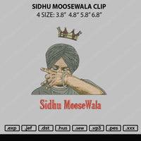 Sidhu Moosewala Embroidery File 4 size