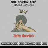 Sidhu Moosewala Embroidery File 4 size