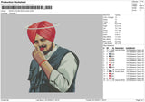 Sidhu Moosewal Photo Embroidery File 5 sizes