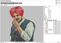 Sidhu Moosewal Photo Embroidery File 5 sizes