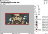 Sidhu Moosewala Rectangle Embroidery File 4 size