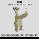 Sidicetext Embroidery File 6 sizes