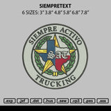 Siempretext Embroidery File 6 sizes