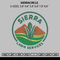 Sierracircle Embroidery File 6 sizes