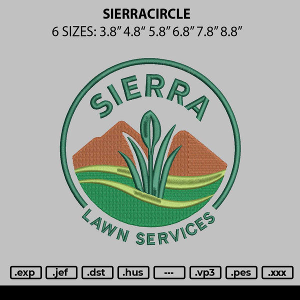 Sierracircle Embroidery File 6 sizes