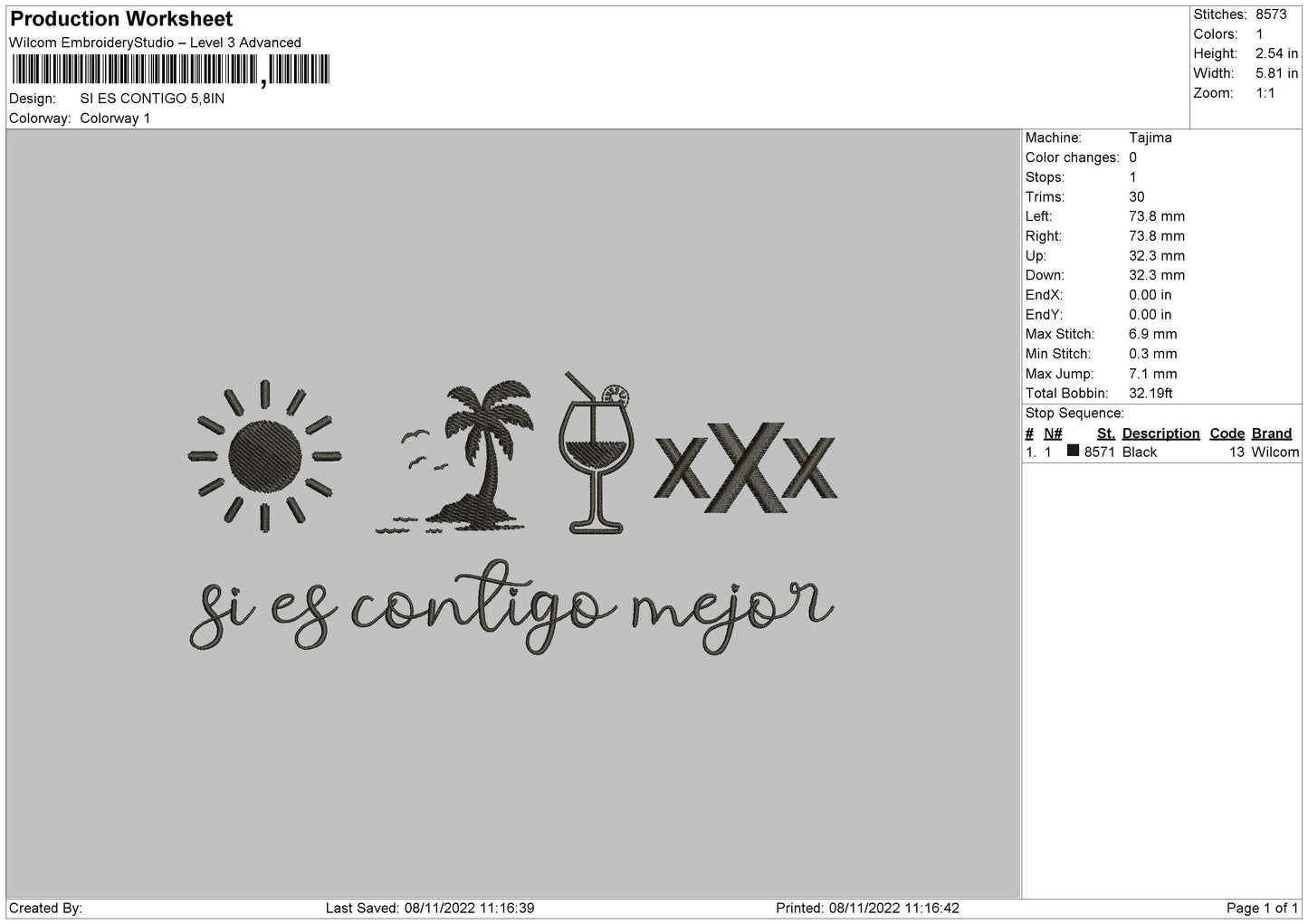 Si En Contigo Embroidery File 6 sizes