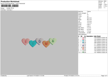 Sigma Embroidery File 4 size