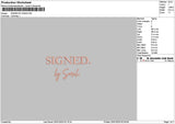 Signedtext Embroidery File 6 sizes