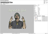 Signed To God Embroidery File 4 sizes