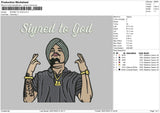 Signed To God Embroidery File 4 sizes