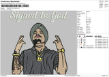 Signed To God Embroidery File 4 sizes
