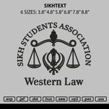 Sikhtext Embroidery File 6 sizes