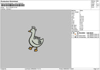 Duck 2305 Embroidery File 6 sizes