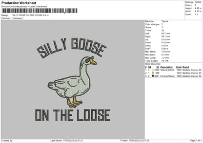 Duck Text 01 Embroider File 6 sizes