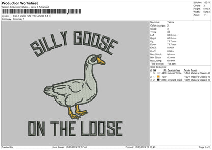 Duck Text 01 Embroider File 6 sizes