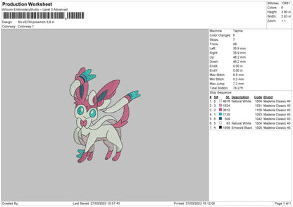 Silveon Embroidery File 6 sizes