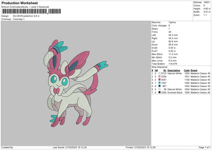 Silveon Embroidery File 6 sizes