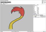 Tail 02 Embroidery File 6 sizes