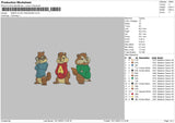 Three Friends Embroidery File 6 sizes