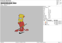 Simpson Devil Embroidery File 6 sizes