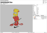 Simpson Devil Embroidery File 6 sizes