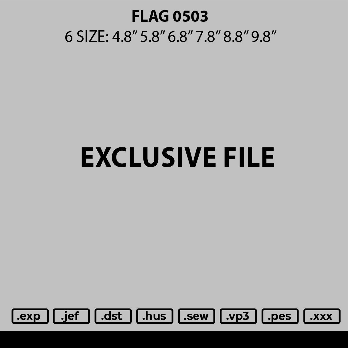 Flag 0503 Embroidery File 6 sizes