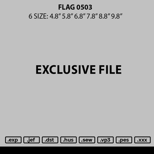 Flag 0503 Embroidery File 6 sizes