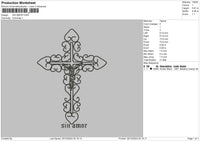 Cross2510 Embroidery File 6 sizes