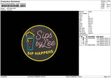 Sipscircle Embroidery File 6 sizes