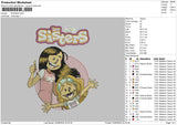 Sisterstext Embroidery File 6 sizes