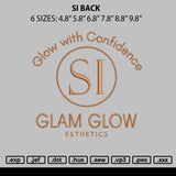 Si Back Embroidery File 6 sizes