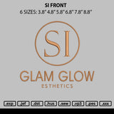 Si Front Embroidery File 6 sizes