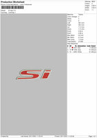 SI Logo Embroidery File 4 size