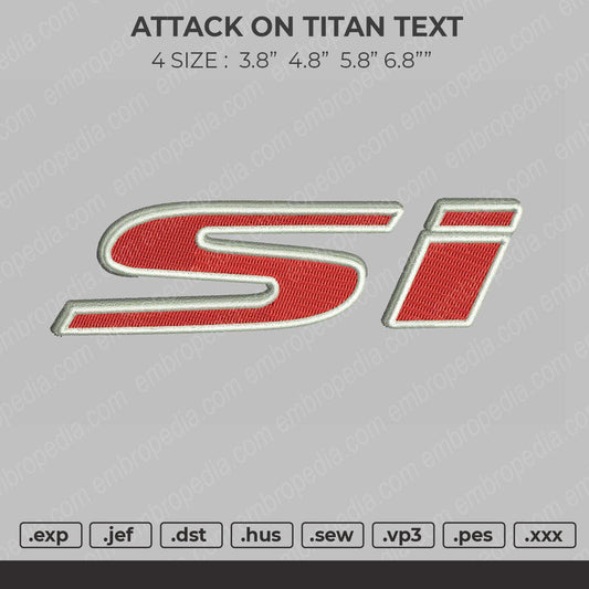 SI Logo Embroidery File 4 size