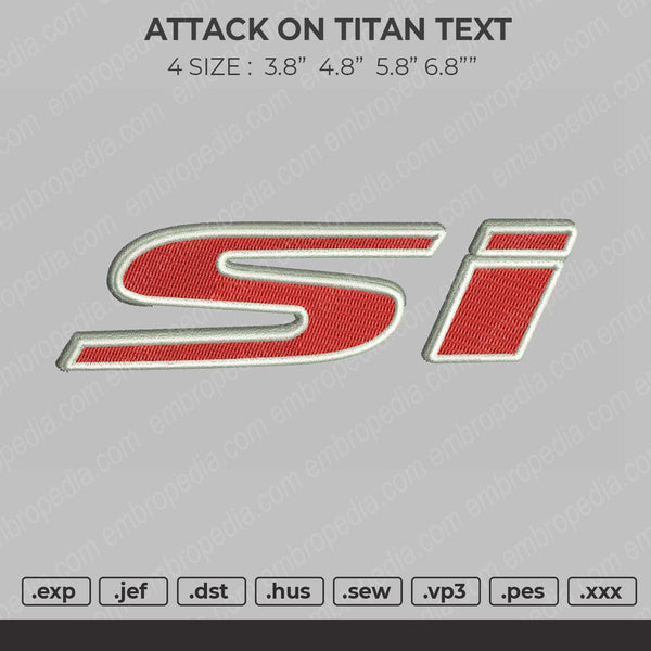 SI Logo Embroidery File 4 size