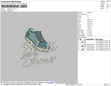 Skate Shoes Embroidery File 4 size