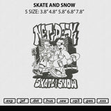 Skate And Snow Embroidery File 5 Sizes