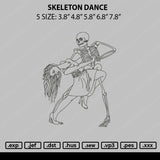 Skeleton Dance Embroidery File 5 sizes