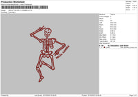 Skeleton Delta Gamma Embroidery File 6 sizes