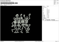 Skeletons0705 Embroidery File 6 sizes