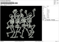 Skeletons0705 Embroidery File 6 sizes