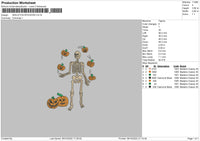 Skeleton Spookies Embroidery File 6 sizes