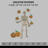 Skeleton Spookies Embroidery File 6 sizes