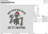 Skeleton Xmas V2 Embroidery File 6 sizes