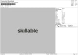 Skillable Embroidery File 4 size