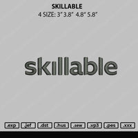 Skillable Embroidery File 4 size