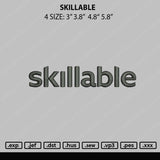 Skillable Embroidery File 4 size