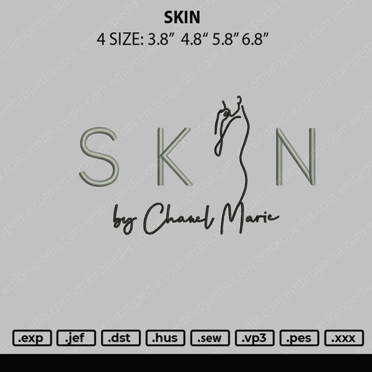 Skin Embroidery File 4 size