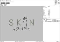 Skin Embroidery File 4 size